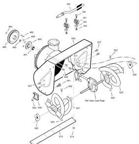 Part Location Diagram of MT1501602E701 Briggs and Stratton Auger assembly lh